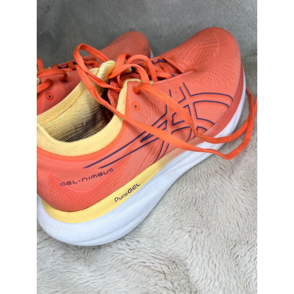 ASICS Womens Gel-Nimbus 25 Running Shoes Wide Coral Orange 8W 1012B437 - Picture 11 of 11